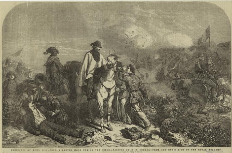 Stampa di Garibaldi nella battaglia del Gianicolo - Roma